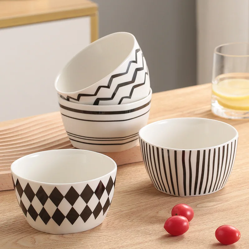 Modern Minimalist Polka Dot Ceramic Tableware Set Bowl Plate Combination
