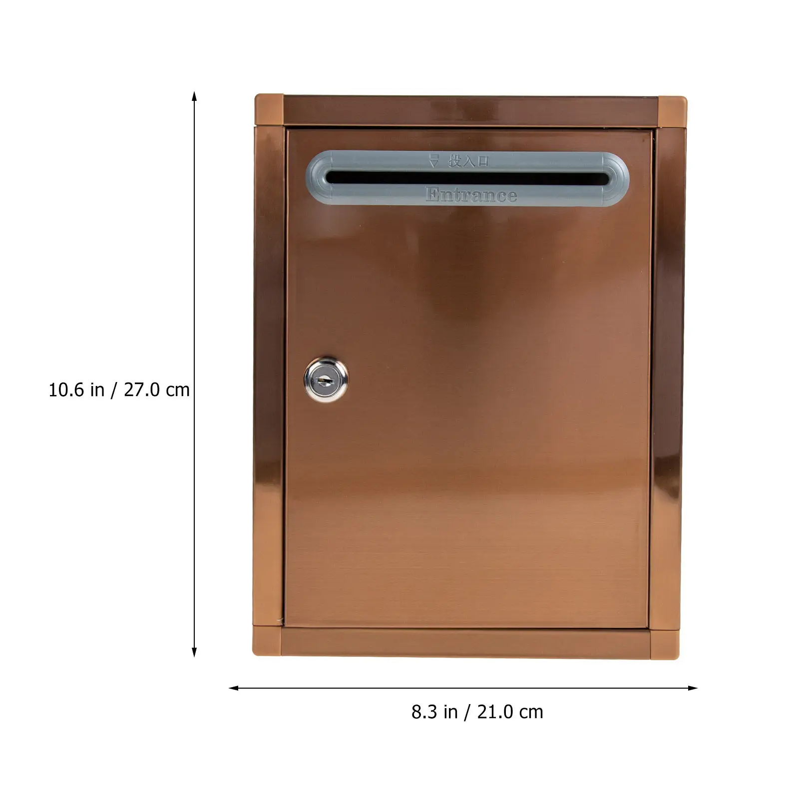 Suggestion Box Metal Lock Waterproof Stainless Steel Fundraising Voting Donation Box Office Use Report Complaint Collection