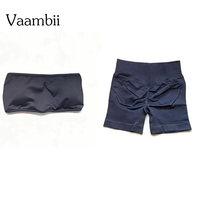 

Бандо без спинки Impact + шорты | Спортивный костюм для йоги из 2 предметов, быстросохнущий, 4,5 дюйма, комплект для спортзала, женский спортивный костюм, однотонный спортивный бюстгальтер