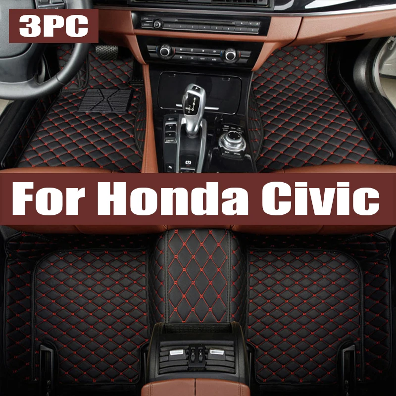 

Custom TPE Car Floor Mats For Honda Civic 2016 2017 2018 2019 2020 2021 Waterproof Auto trunk mat Interior Carpet