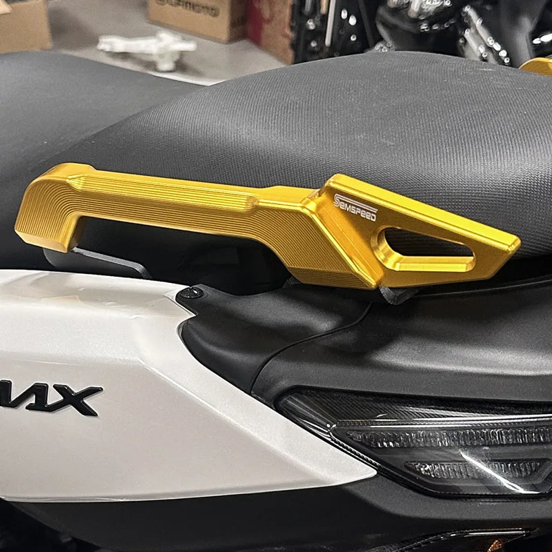SEMSPEED الركاب الخلفي مقبض إمساك متوافق المقعد الخلفي بيلايون انتزاع السكك الحديدية بار مقابض الركاب لياماها NMAX 125 NMAX155 2025