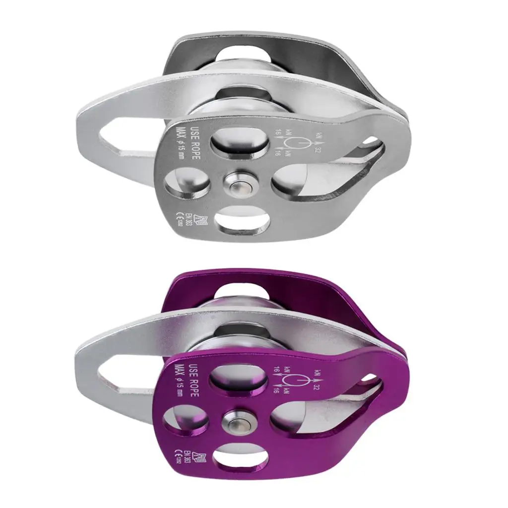 Advanced Rope Double Pulley Lightweight Climbing Sheave Smooth Ball Bearing for Vertical Rescue Use