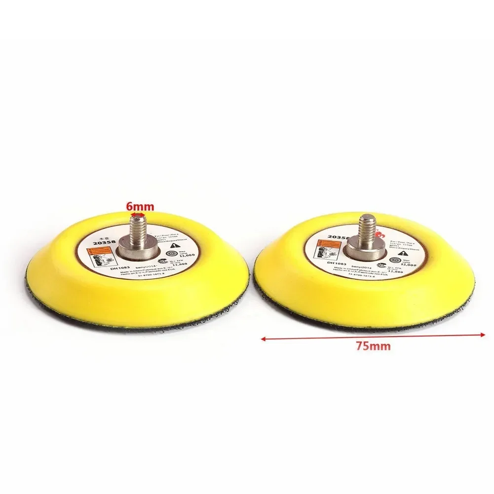 2 stücke 3 Zoll 75mm Polieren Rad Schleif Pad Sander Stützteller Haken Und Schleife Stützteller Platte Grinder power Werkzeuge Zubehör