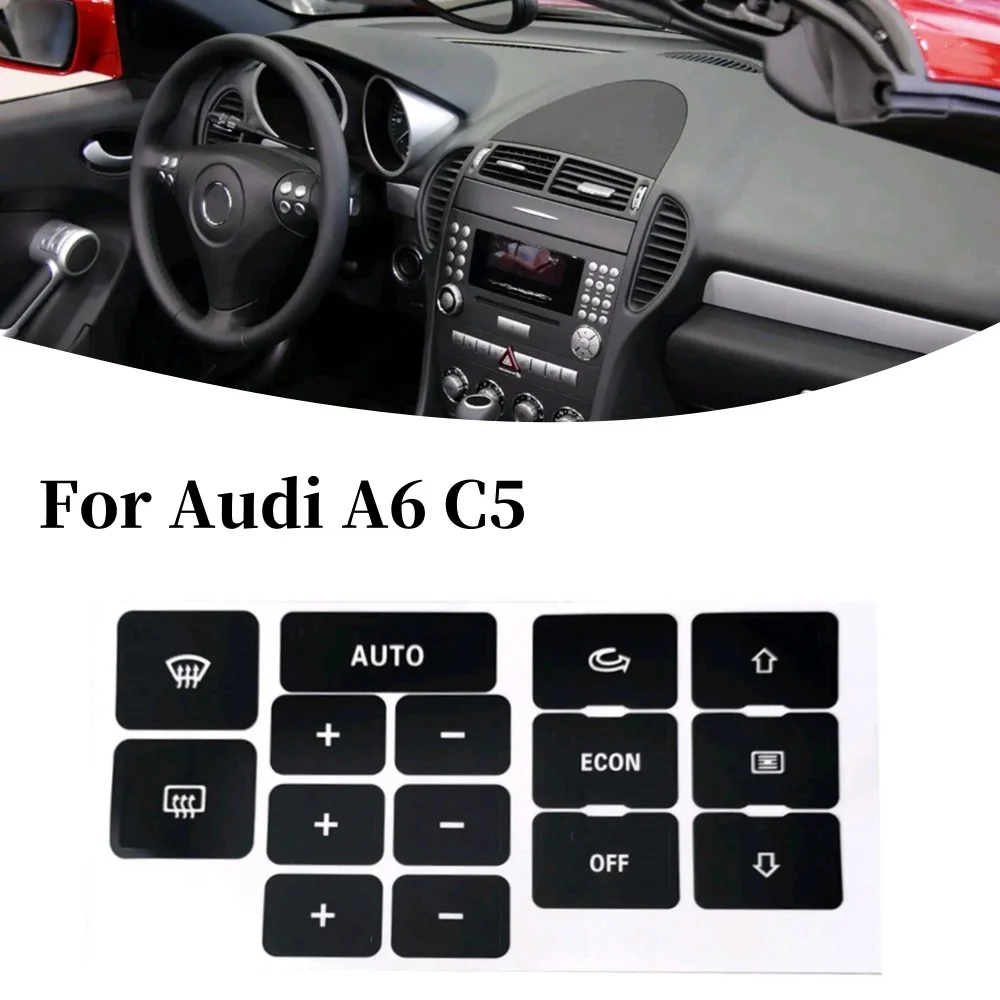 

1Pc Auto Interior Accessories Car A/C Climate Air Condition Heater Control Button Repair Stickers Decor Decals for Audi A6 C5