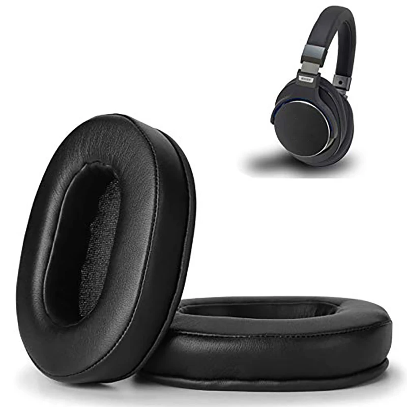 Almohadillas de espuma viscoelástica para los oídos, cubierta de repuesto para ATH M50X, compatible con Audio Technica M40X, M30X, M20, color negro