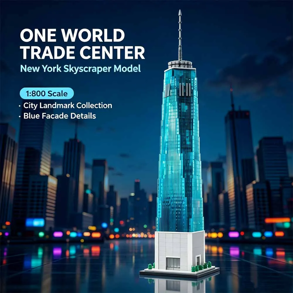 Creative One World Trade Center MOC-159549 Building Blocks Skyscraper Famous Model DIY Architecture for Gift Adults 3153Pcs