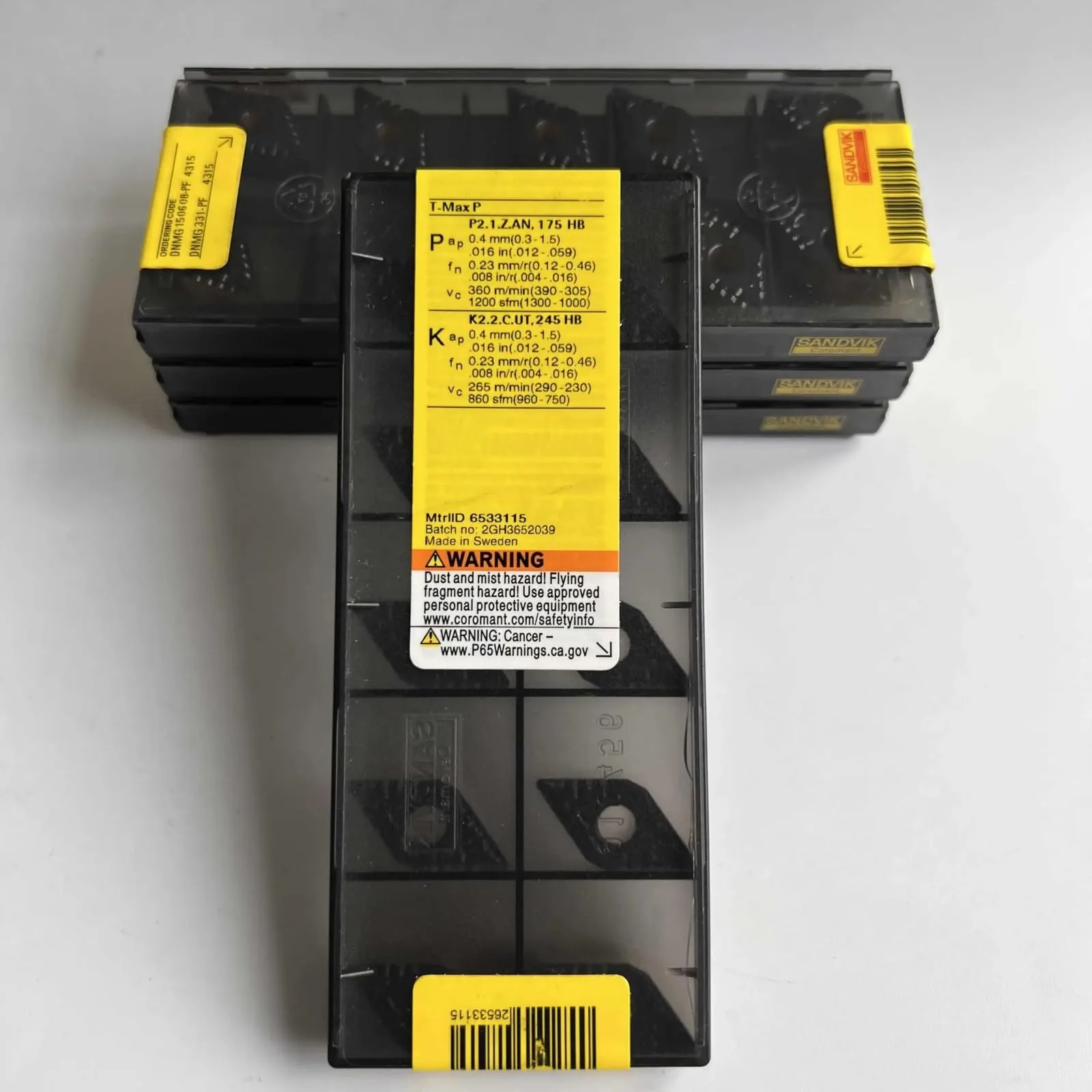 

Original SANDVIK / DNMG150608-PF 4315 / Hard alloy CNC Blade 10 Pcs