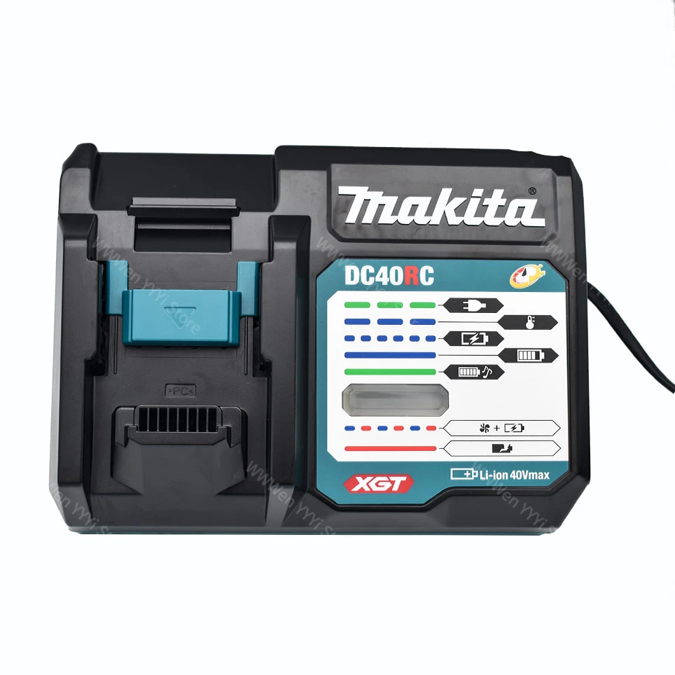 Imagem -06 - Makita Lithium Ion Carregador de Bateria Dual Fan Design 40v Max Xgt Carregador Rápido Eficiente Ventilador Duplo Original Dc40ra