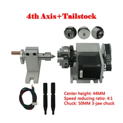 Contropunta CNC e asse rotante del 4 ° asse con mandrino 50MM