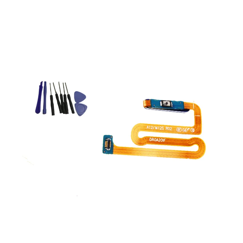 Fingerprint sensor power button flex cable for Samsung Galaxy A12 SM-A125U-Black