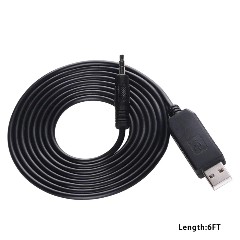 USB Programming Cable for ICOM IC-F21 F26 F43 2720H 2730 V8 V82 FTDI USB to 3.5mm Audio Jack Serial Cable