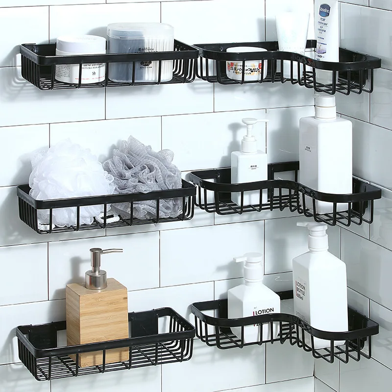 New Bathroom Shelf Wall Mounted Rack No-Drill Kitchen Storage Organizer Shelf Corner Shelf Bracket for Bathroom Accessories