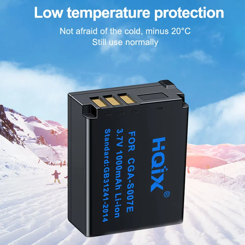 HQIX para Panasoinc DMC-TZ1 TZ2 TZ5 TZ3 TZ4 TZ11 TZ15 TZ50 cámara CGA-S007E cargador Dual de batería
