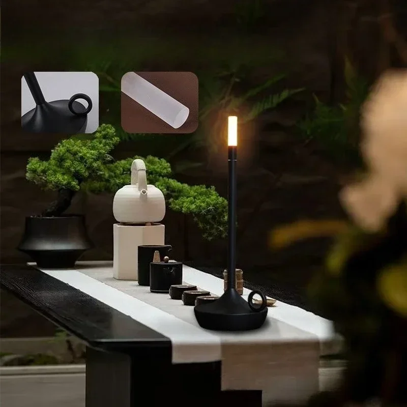 LED Candle USB Charging Desktop Decoration Atmosphere Touch Night Light Restaurant Bar Lamp Led Desk Lamp Candlelight Table Lamp