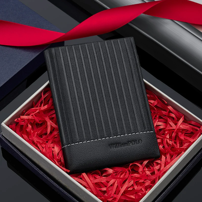 Cowhide men's card bag, fashionable and personalized card holder, casual mini card clip
