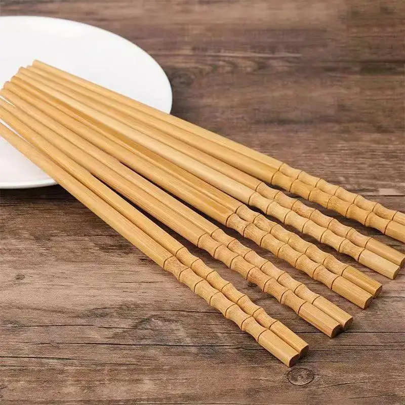 Reusable Bamboo Chopsticks 10 50 Pairs Smooth Wooden Tableware For Chinese Food Noodles Sushi Party Dining