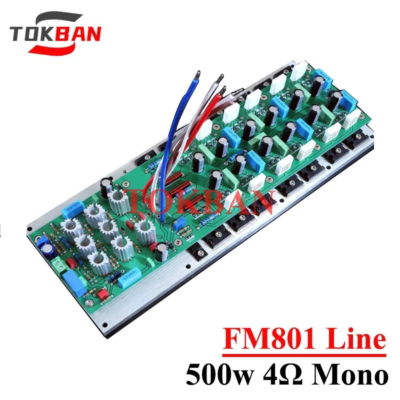 Tokban FM801 500w Mono Power Amplifier Board 14 Pcs Toshiba TTC5200 High Power HIFI Amplifier Board