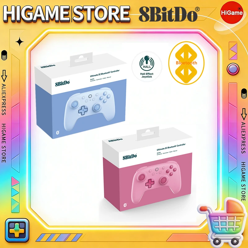 8bitdo-ホール効果ジョイスティック搭載-ultimate-2c-bluetooth-ワイヤレスコントローラー-nintendo-switch-ns-oled-本体対応