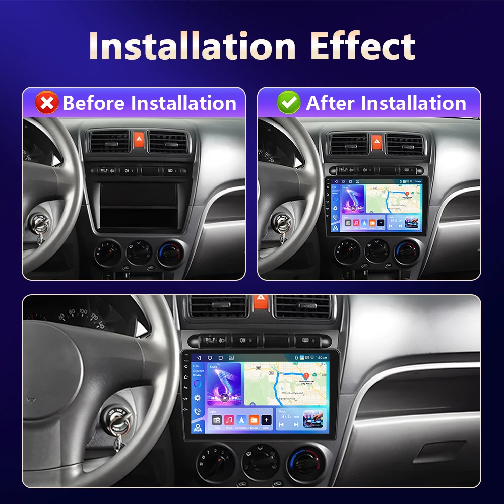 راديو سيارة Camecho لكيا مورنينج/بيكانتو 2007/يورو ستار 2001-2011 CarPlay أنظمة أندرويد للسيارات الذكية نظام تحديد المواقع ستيريو