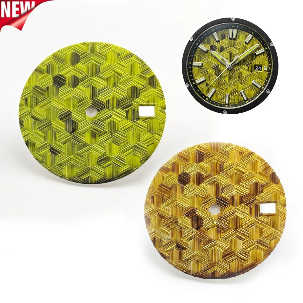 28,5mm Mechanisches NH35 Zifferblatt ohne Leuchtmasse Passend für NH35 NH36 4R35 4R36 Uhrwerk Oberflächenteile Ersatz-Reparatur-Set