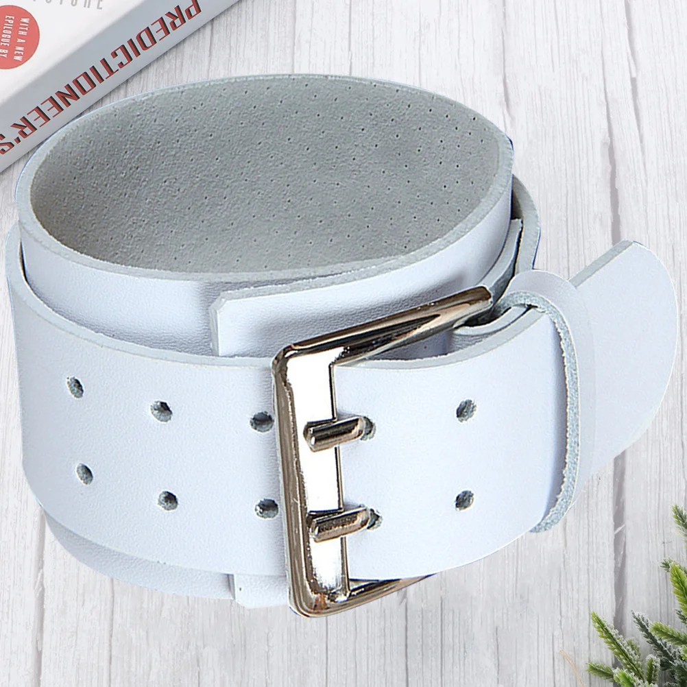 

1Pcs Bracelet Double Layers Vintage Style Big Buckle Wristband Hand Chain Eye-Catching Chic Gift for Men White