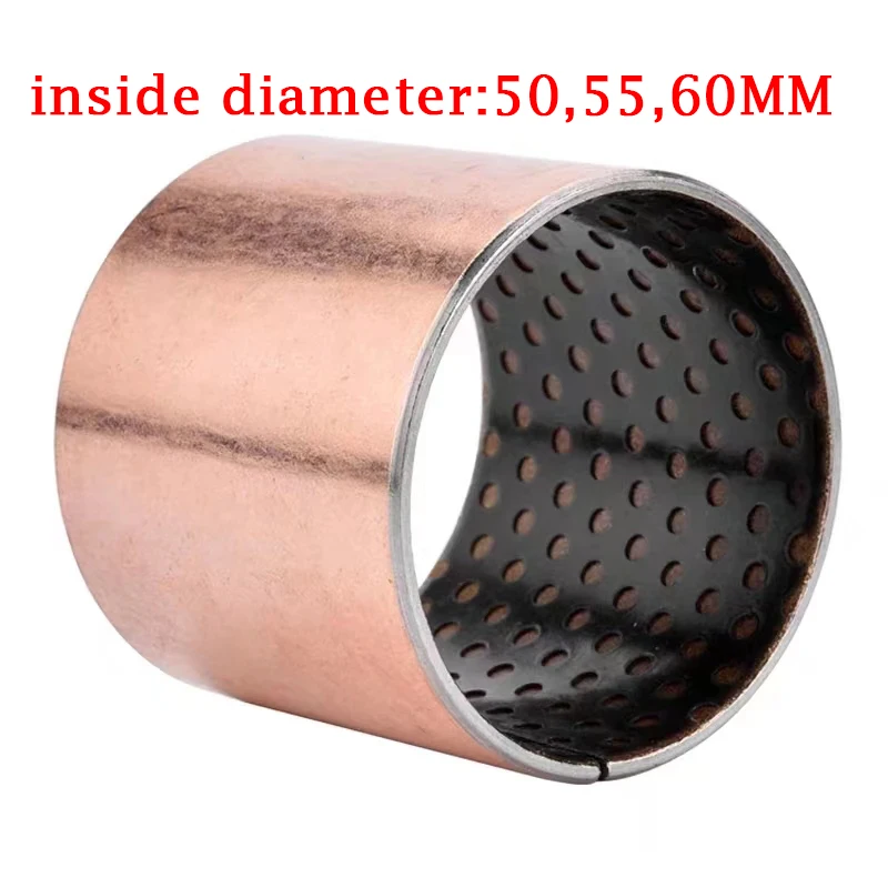 10pc ID 50 55 60 mm Marginal-lubrication Bearing Composite Copper Sleeve Oil-free Bushing Wear-Resisting Bushing ID 50 55 60 mm