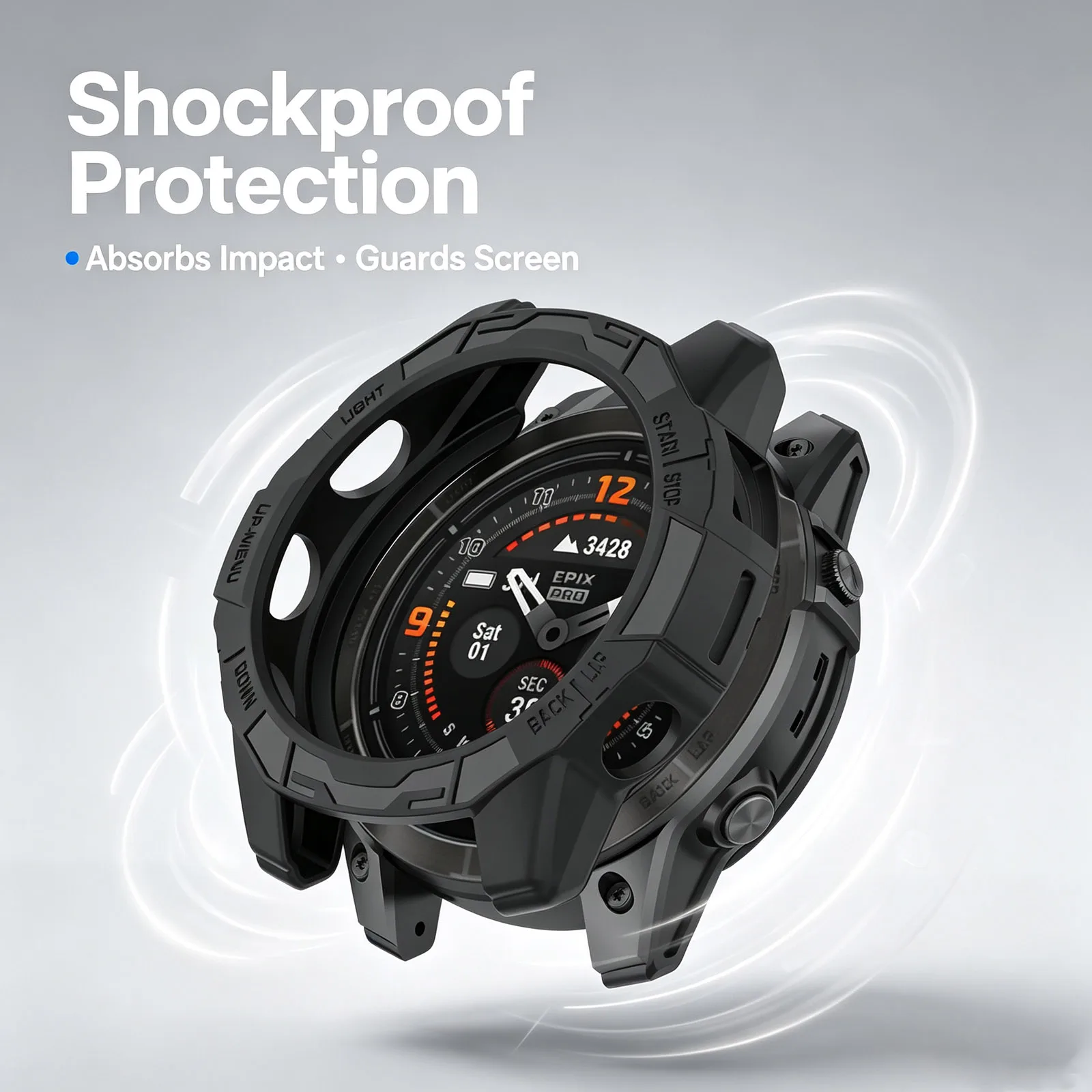 Protective Case For Garmin Fenix 7 7S 7X Silicone Case Protector Sleeve For Garmin Epix Pro 47mm 51mm Protector Frame Bumper image 3