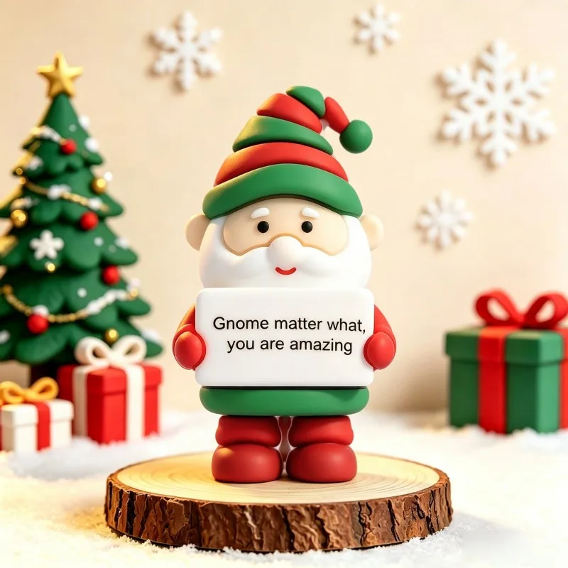 Silikon-Weihnachtspuppe Positive Energie Taschenkuschel Weihnachtsdekoration Miniatur-Weihnachtsbaum-Elfen-Schneemann-Figuren Weihnachtsparty-Geschenke – Detail 2