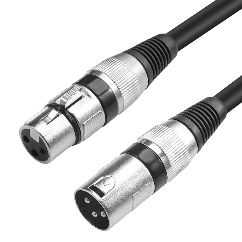 1 Pcs Kabel Man-vrouw Audio Output En Input Gelden Ktv Microfoon Xlr Stabiele Verbinding Black & Silver zinklegering + Pvc