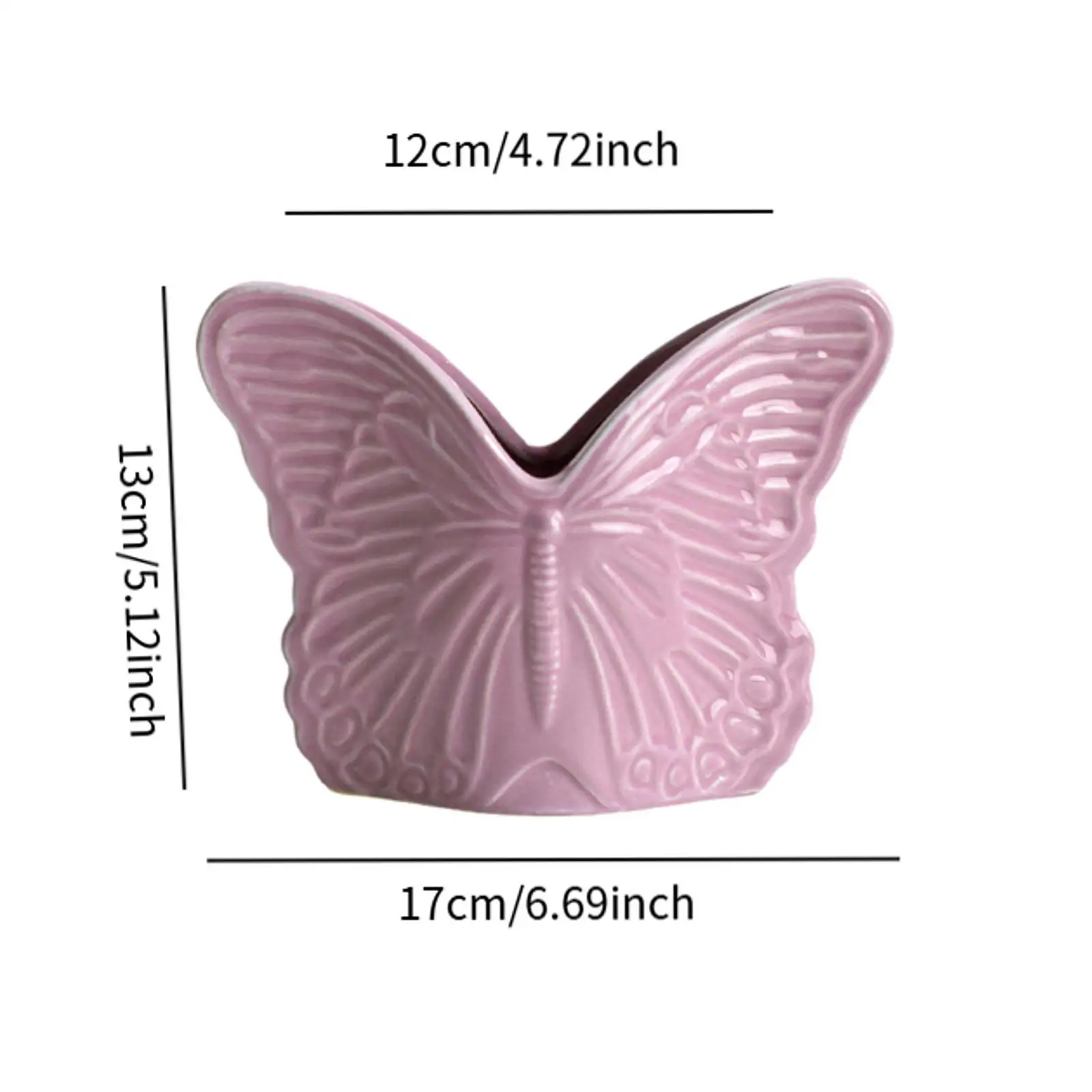 مزهرية على شكل فراشة، ترتيب الأزهار، مجموعة النحت، مزهرية زخرفية حرفية، مزهرية على الطاولة لخزانة الكتب، سطح المكتب المنزلي #6