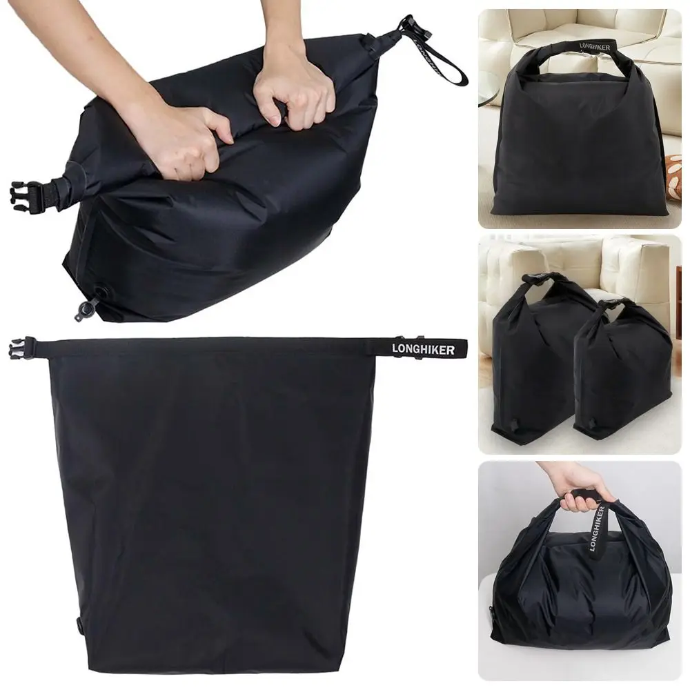 أكياس مكنسة قابلة لإعادة الاستخدام للسفر قابلة للطي مقاوم للماء حقيبة ضغط فراغ الغبار توفير المساحة الأمتعة حقيبة تخزين فراغ #5