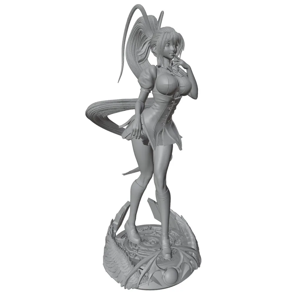 1/24=75mm--1/8=250mm Anime Character Statue GK Miniature 3D Printed Gray Model Figurine DIY Doll Model Unassembled And Unpainted