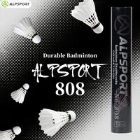 ALPSPORT 808 Team 3/Team 1 Badminton White Duck Feather Badminton Original and durable for novice training