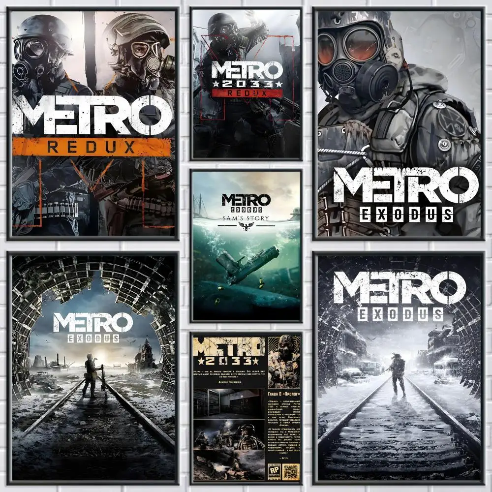 Game M-Metro Exodus Painting Calligraphy Frameless Canvas Poster Wall Art Perfect For Hallway Home Decoration Holiday Gifts