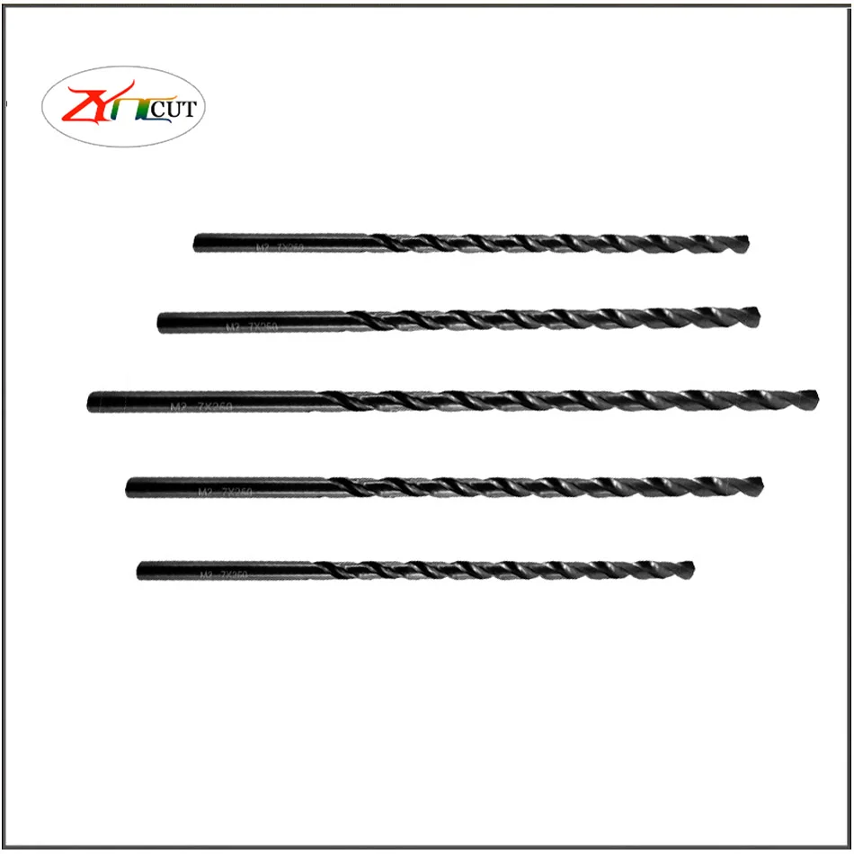 1Pcs  Extended Deep Hole Straight Shank Fried Dough Twists Drill 4mm-16mmx300 400 500mm HSS M2 Black Oxide Long Twist Drill Bits