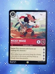 Cartes de jeu TCG Disney Lorcana Proxy, The Player Chapter, NoneFoil, TureMouse, Brave Little Tailor, 115/204