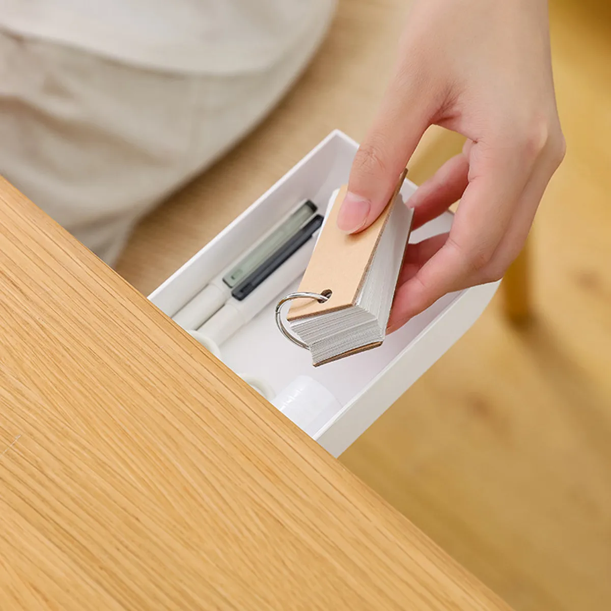 2Pcs Under Desk Pen Drawer Adhesive Pen Case Simple Design for Students Engineers Designers Under Table Drawer