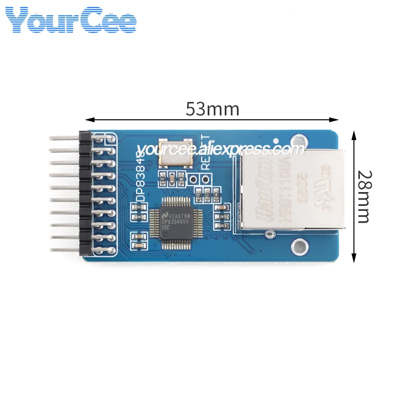 2pcs/1pc DP83848 Network Module ethernet Ethernet Transceiver PHY Development Board 3.3V 10/100Mbps Ethernet transceiver PCB