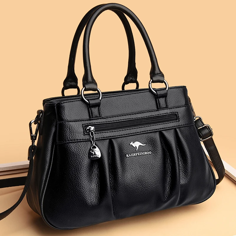 

Luxury Handbags Women Bags Designer 3 Layers Leather Hand Bags Big Capacity Tote Bag for Women Vintage Top-handle Shoulder Bags