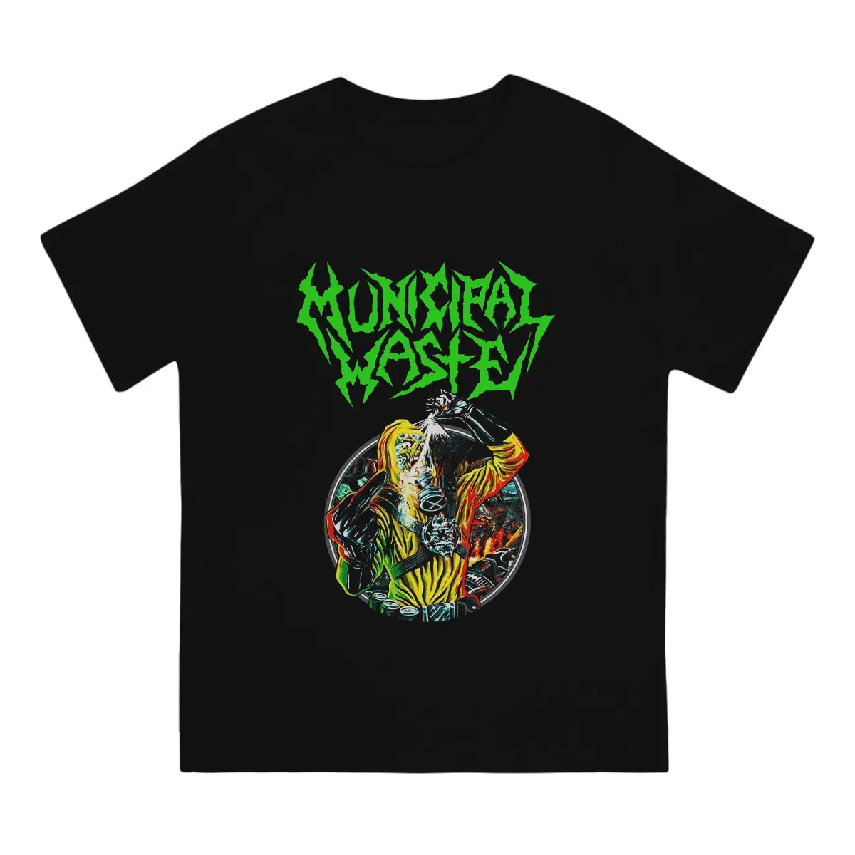 Grovene Art T-Shirts for Men Municipal Waste Casual Tees O Neck Short Sleeve T Shirts Unique Tops