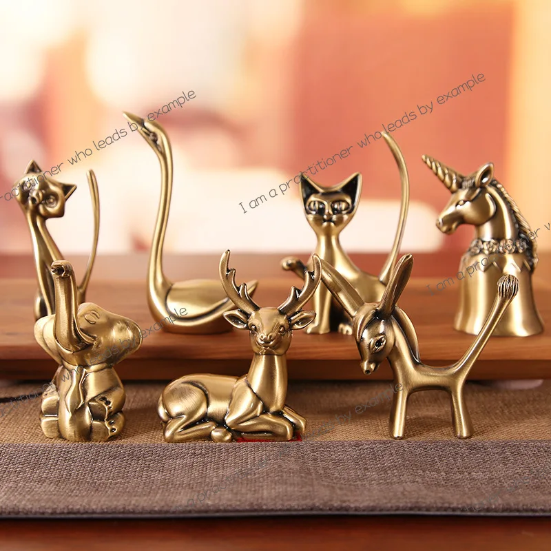 Meson seat ring seat small animal, fox elephant small donkey deer swan unicorn birthday gift desktop