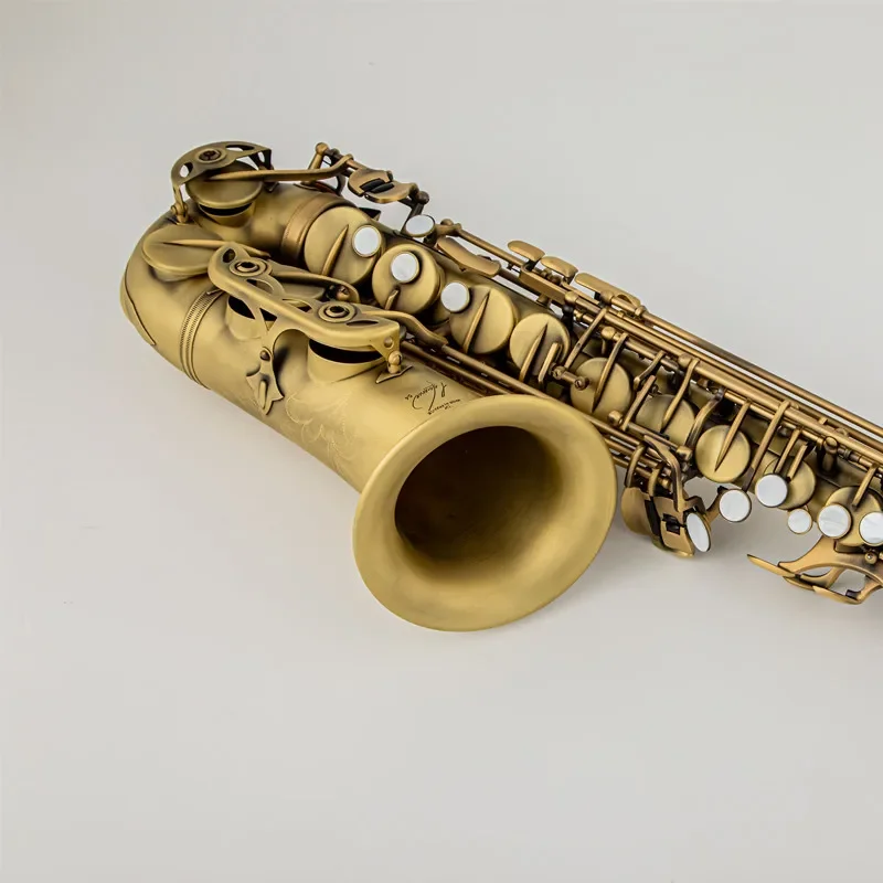 France SAS-54 Eb Professional Alto Saxophone Retro Antique Copper Finish Jazz Instrument