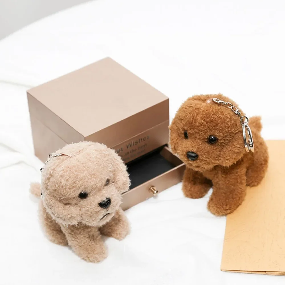 

Cute Teddy Dog Plush Keychain 12cm Multipurpose Small Pendant Easy to Use Backpack Hangings Birthday Gifts