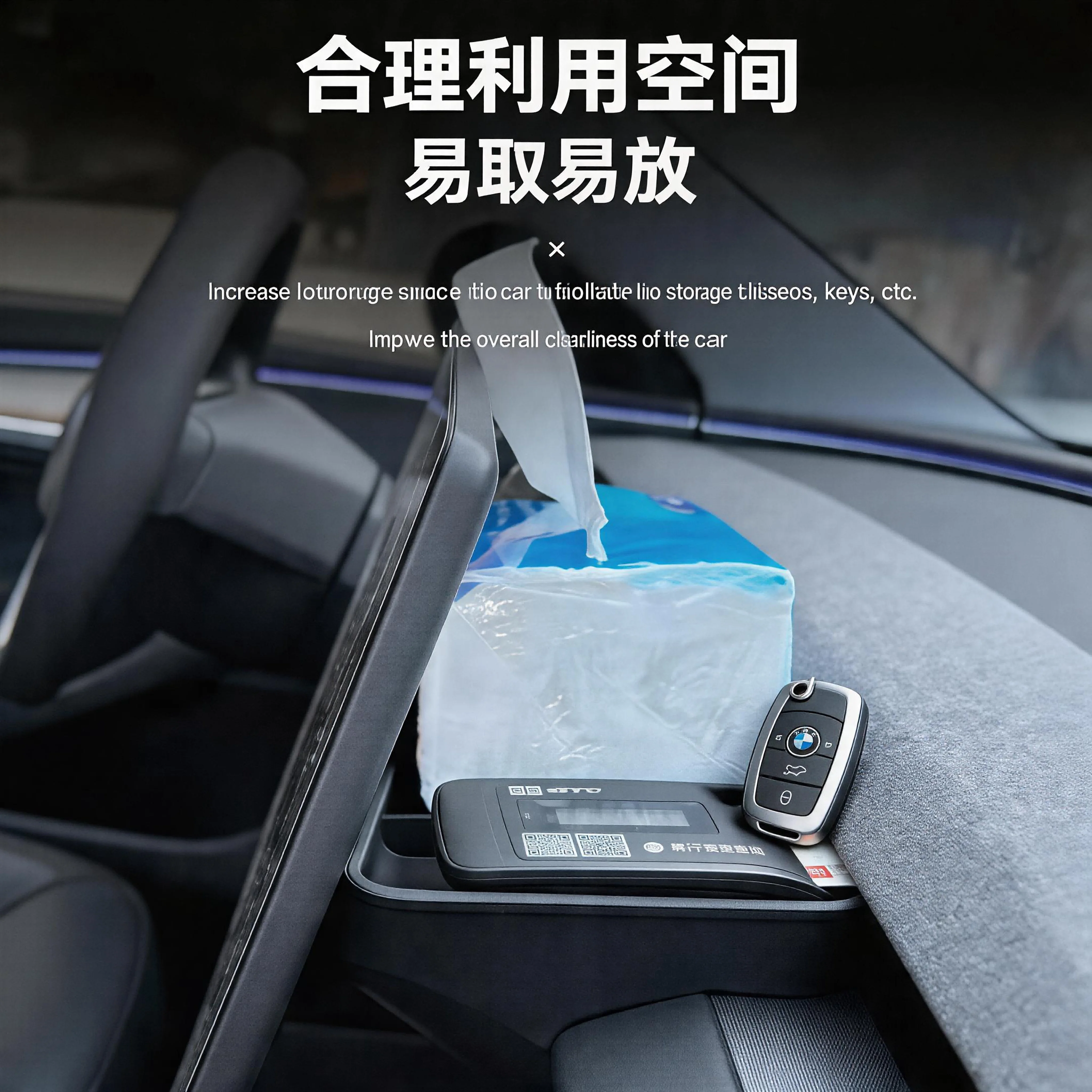 Dashboard Storage Organizer Tray for Model 3 Highland 2024 Model Y 2025 Interior Hidden Storage Box Screen Back Holder Glasses T