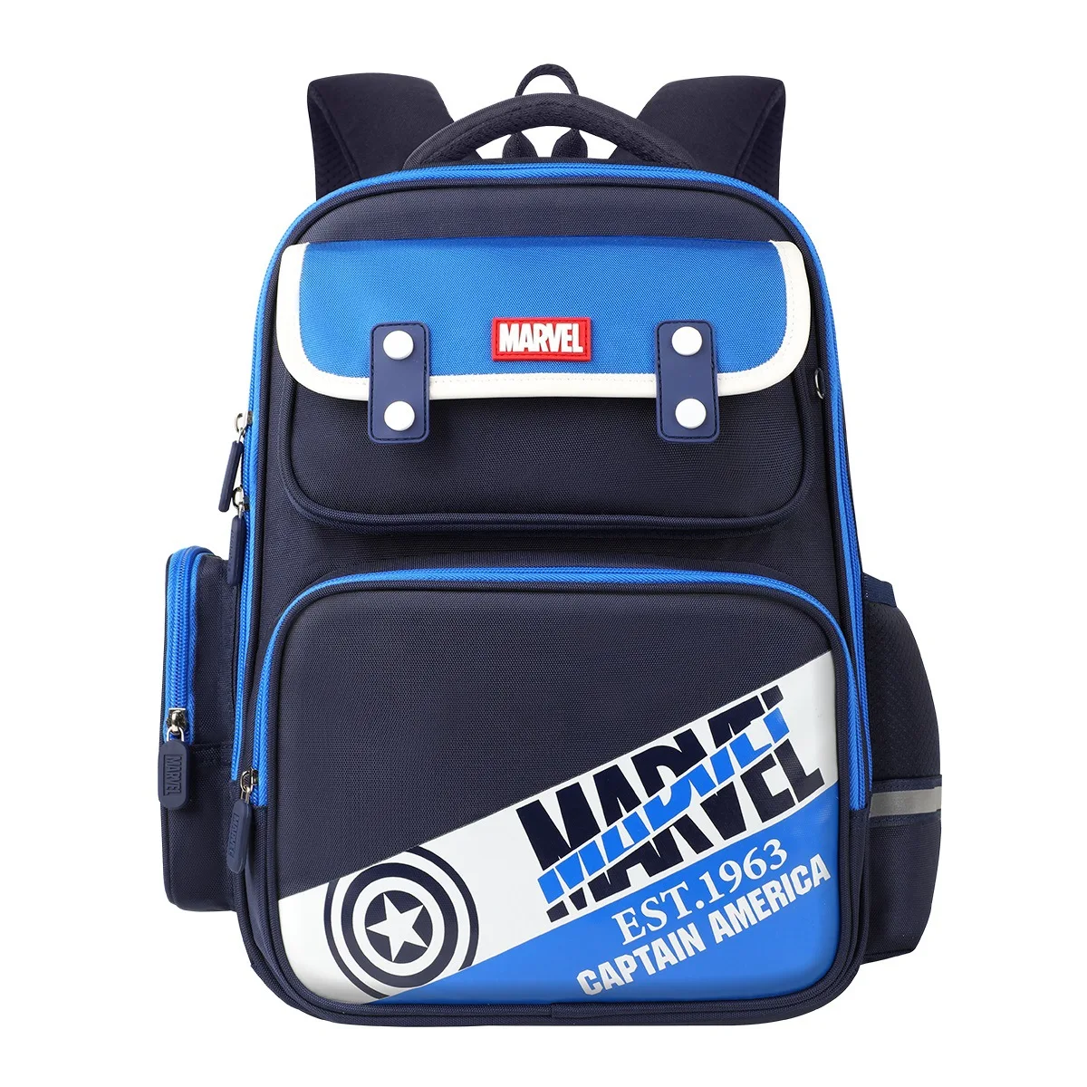 Marvel New Boy School Bag Spider Man Captain America Primary Student Shoulder Orthopedic Backpack Large Capacity Light Mochilas