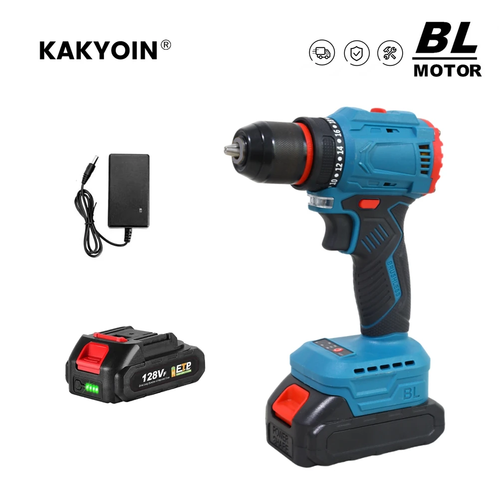 13mm Cordless Brushless Drill Electric Drill Hand Drill Electric Screwdriver 5 Speed 20 Torque Setting fit Makita 18v Battery