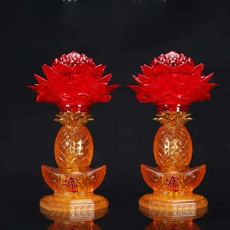 2pcs Plastic Simulated Candle Holder Living Room Entrance Decoration Household Sacrificial Supplies Candlestick Holder Feng Shui