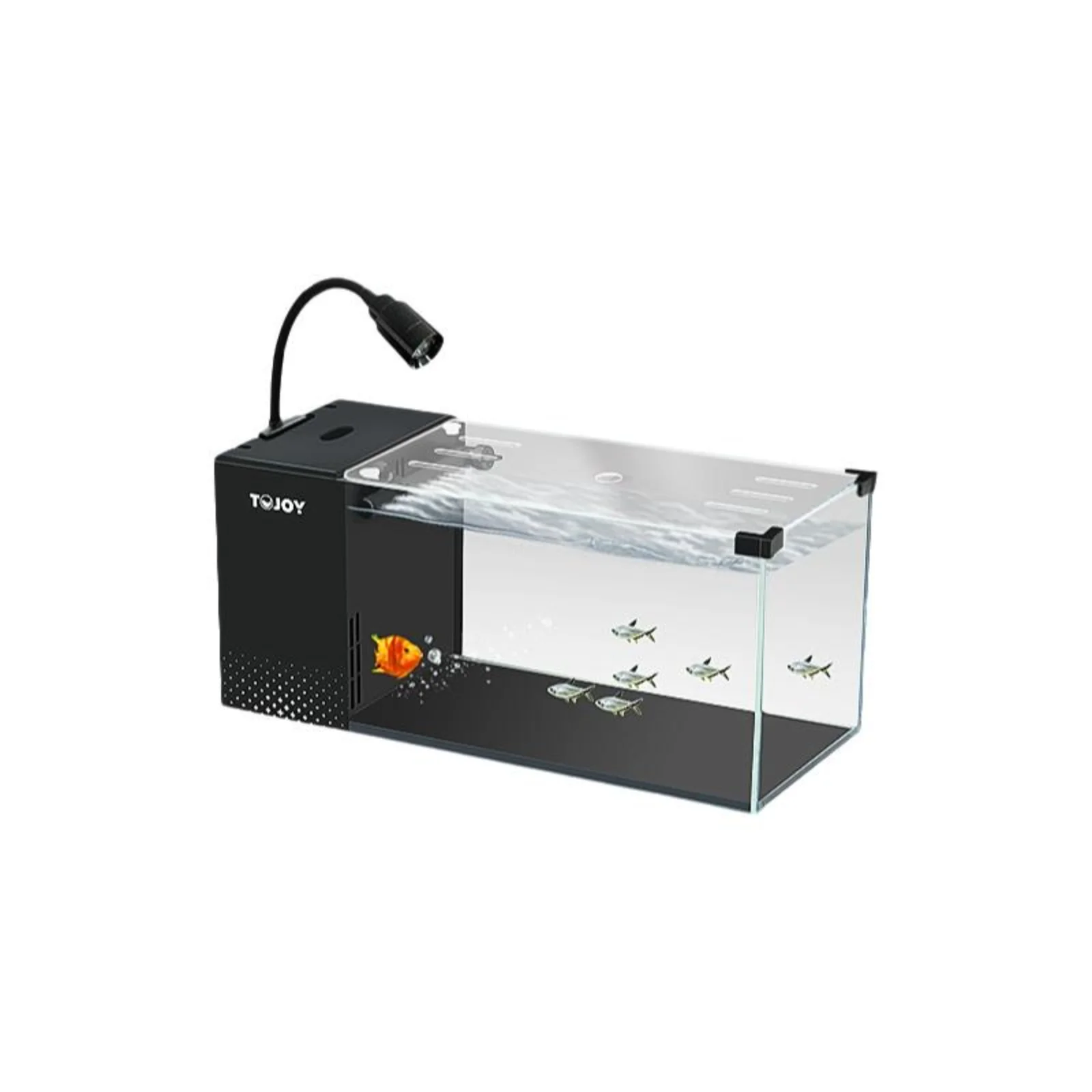 

Настольный аквариум из прозрачного стекла с боковым потоком воды