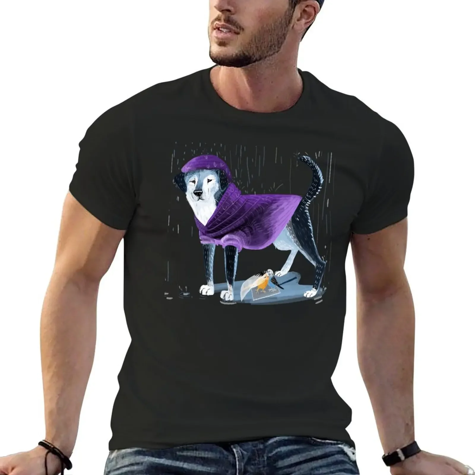 April Angel Raincoat Puppy Dog Cards and stickers T-Shirt new edition blue archive tshirts for men