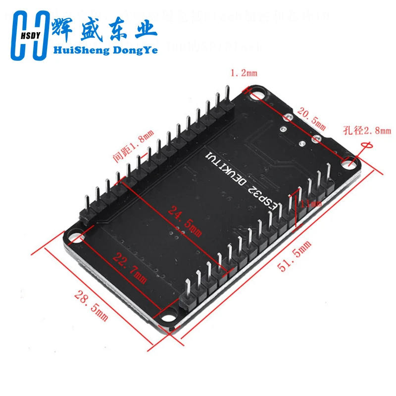 ESP32S ESP32 Development Board 2.4 GHz Dual Core WLAN WiFi + Bluetooth 2-in-1 Microcontroller ESP-WROOM-32 Chip for Arduino